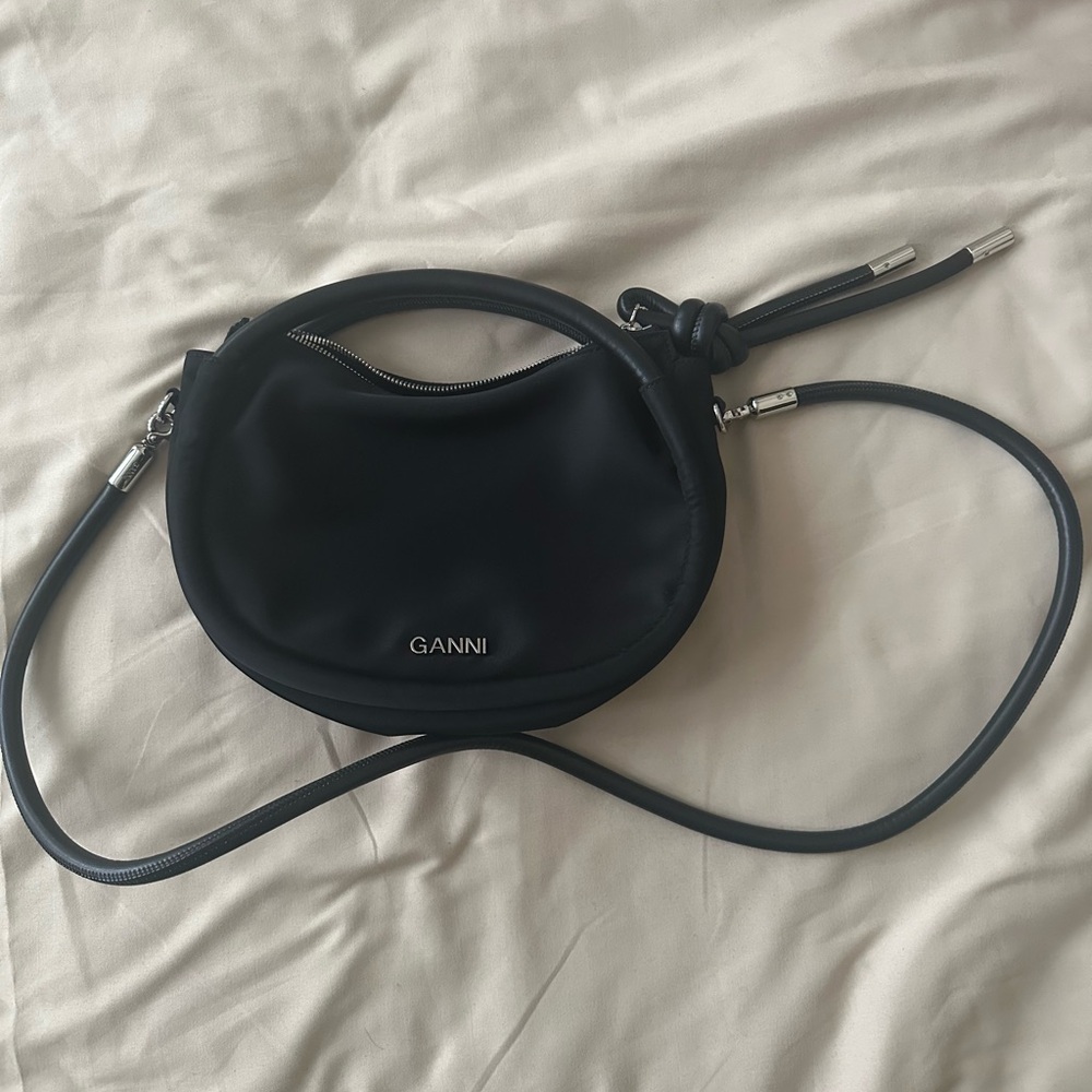 Ganni mini knot bag black EC